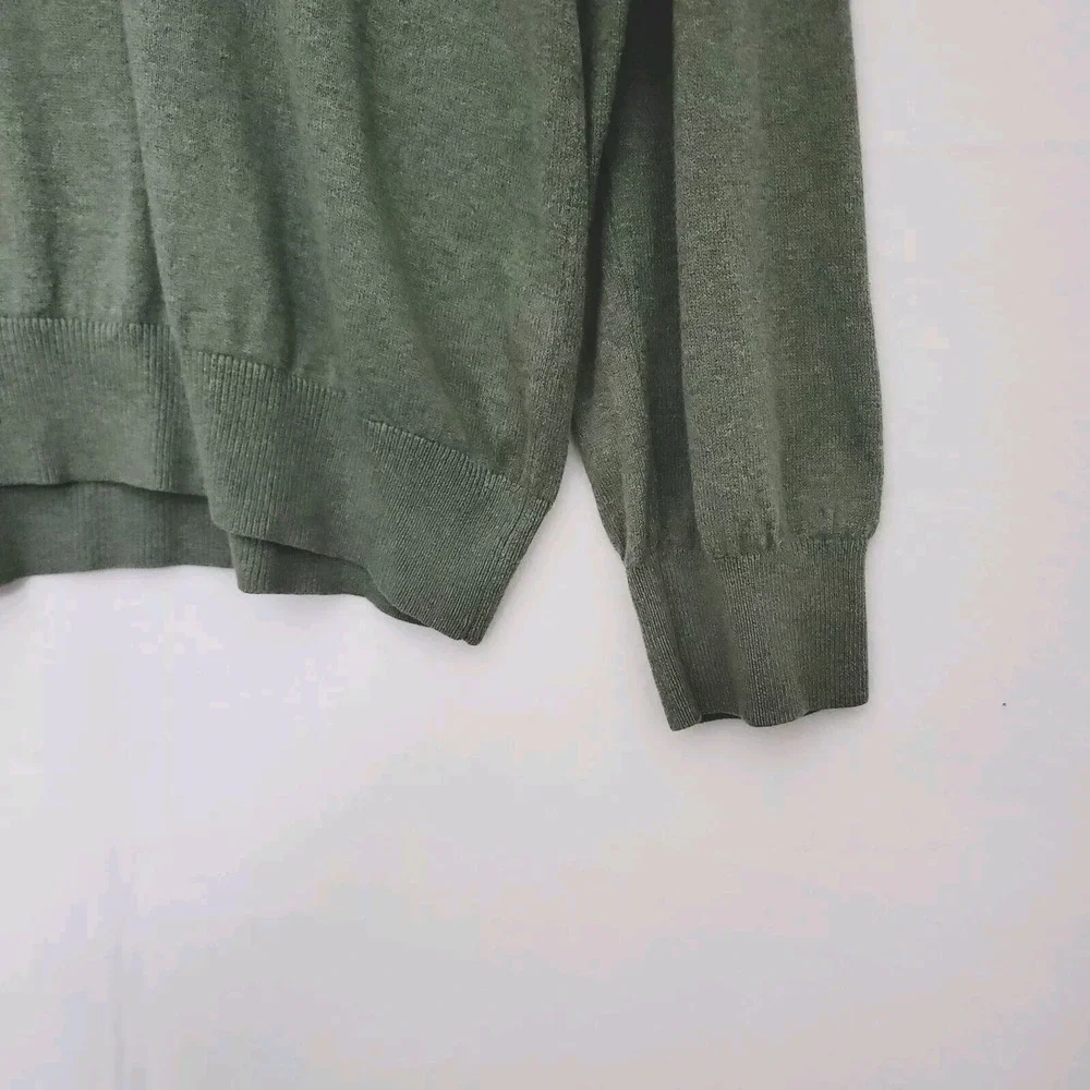 Banana Republic Cashmere Blend‎ Sweater Mens XL Green V-Neck Preppy Layers